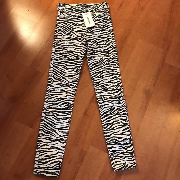 NWT. ZARA Zebra Print. Hi-Rise/Skinny. - Picture 4 of 8